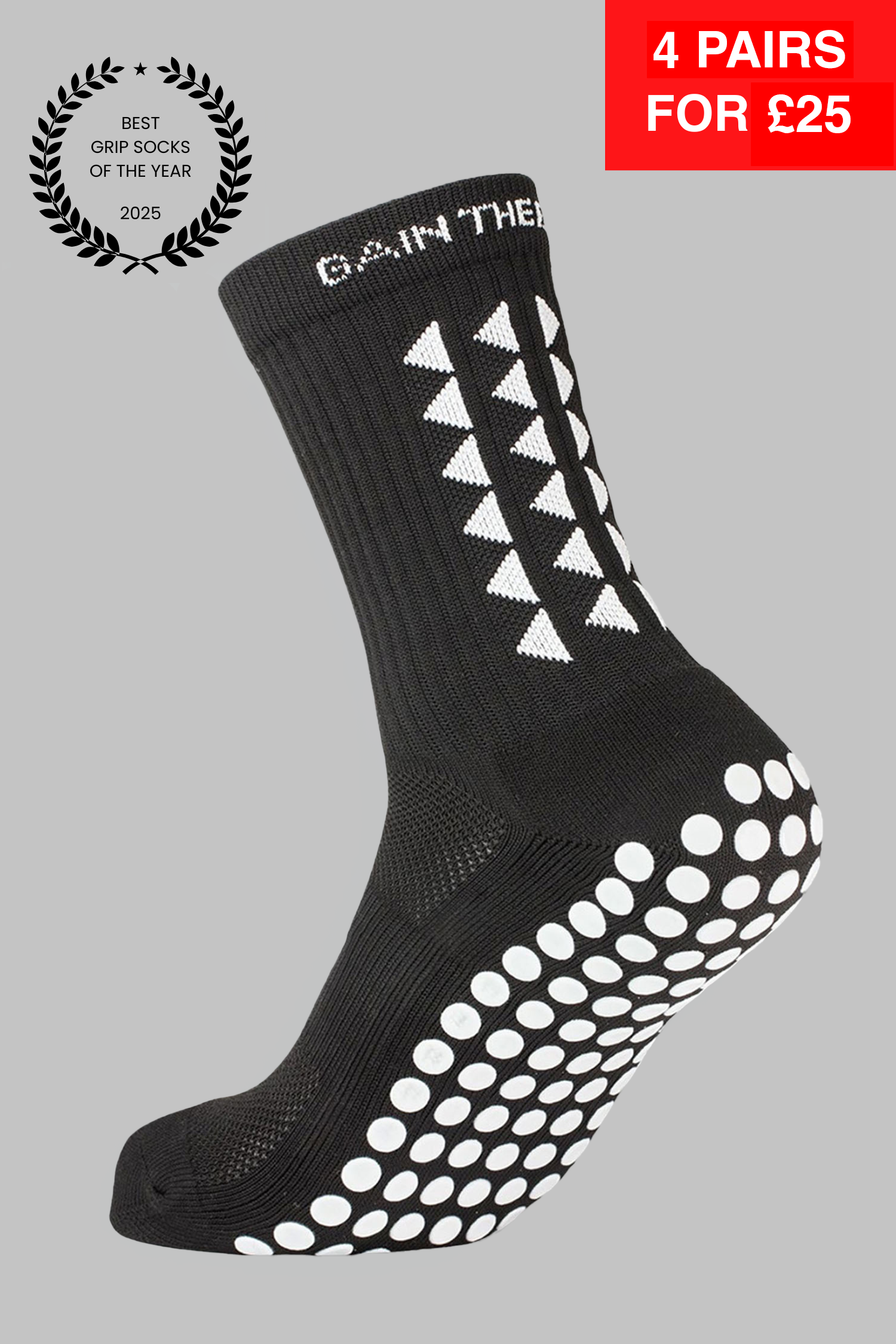 GRIP SOCKS 3.0 MidCalf Length - Black